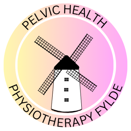 Logo Circular logo featuring a windmill with the text "Pelvic Health Physiotherapy Fylde."